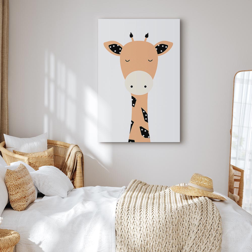 Funny Giraffe Animals Canvas Print