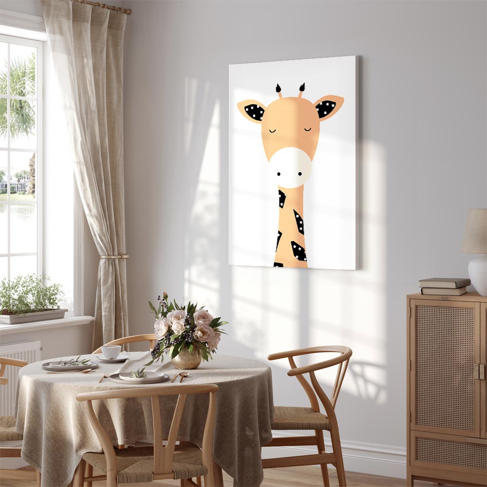 Funny Giraffe Animals Canvas Print