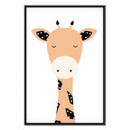Funny Giraffe Animals Canvas Print