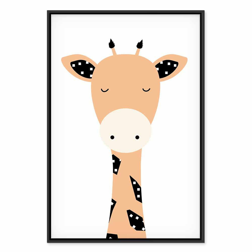 Funny Giraffe Animals Canvas Print