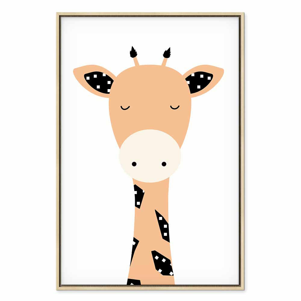 Funny Giraffe Animals Canvas Print