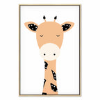 Funny Giraffe Animals Canvas Print