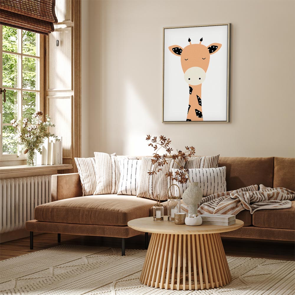 Funny Giraffe Animals Canvas Print