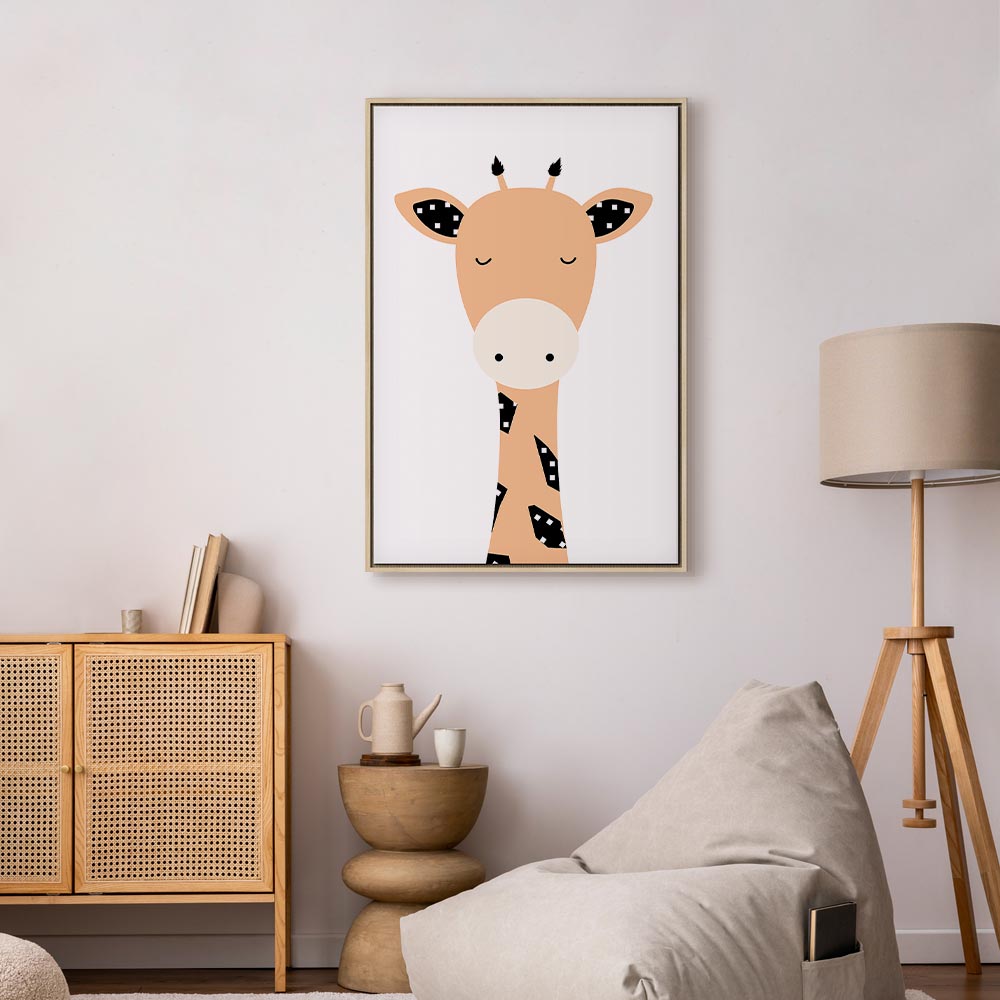 Funny Giraffe Animals Canvas Print
