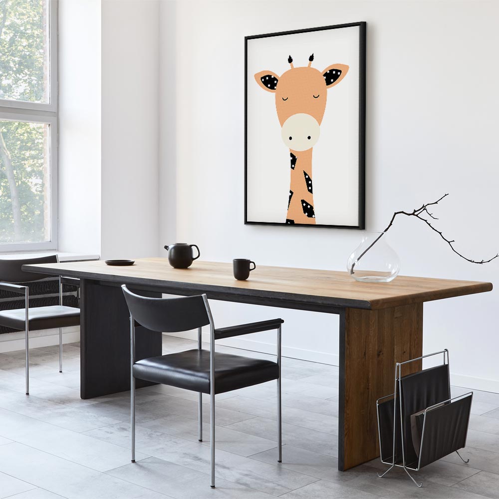 Funny Giraffe Animals Canvas Print
