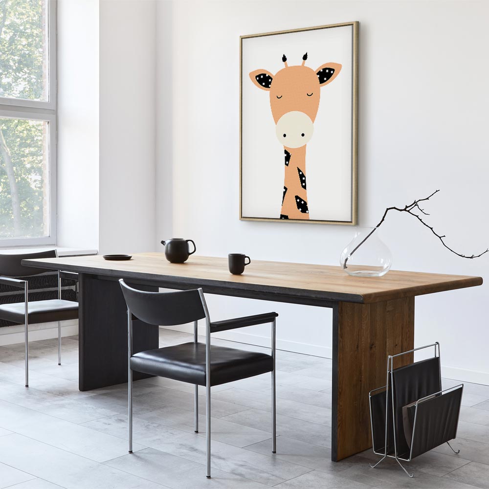 Funny Giraffe Animals Canvas Print