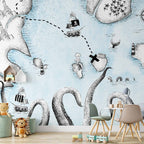 Treasure Map Fantasy Wall Mural