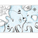 Wandbild Schatzkarte – Kinderzimmerdekoration