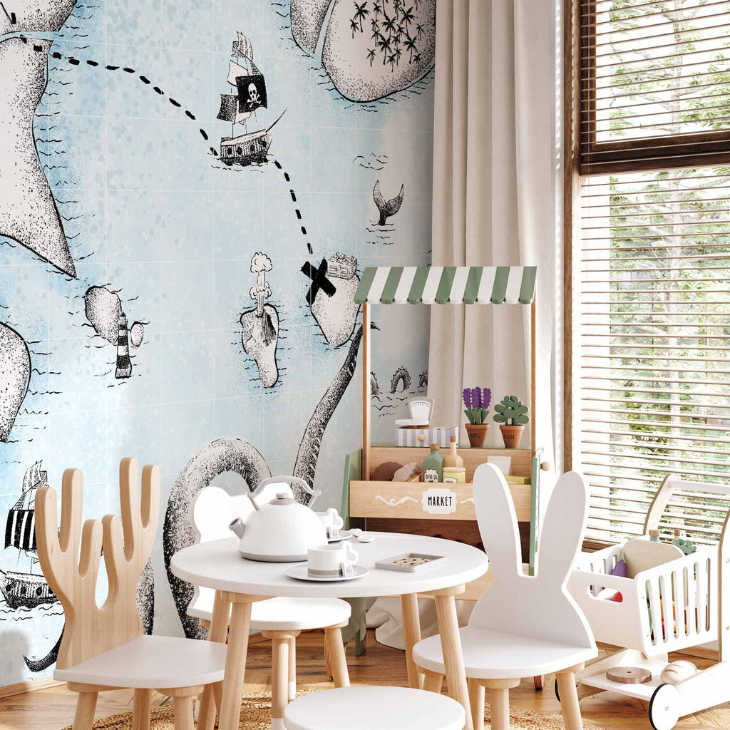 Treasure Map Fantasy Wall Mural