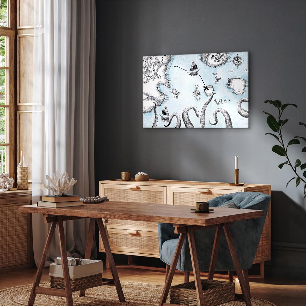 Treasure Map Fantasy Canvas Print