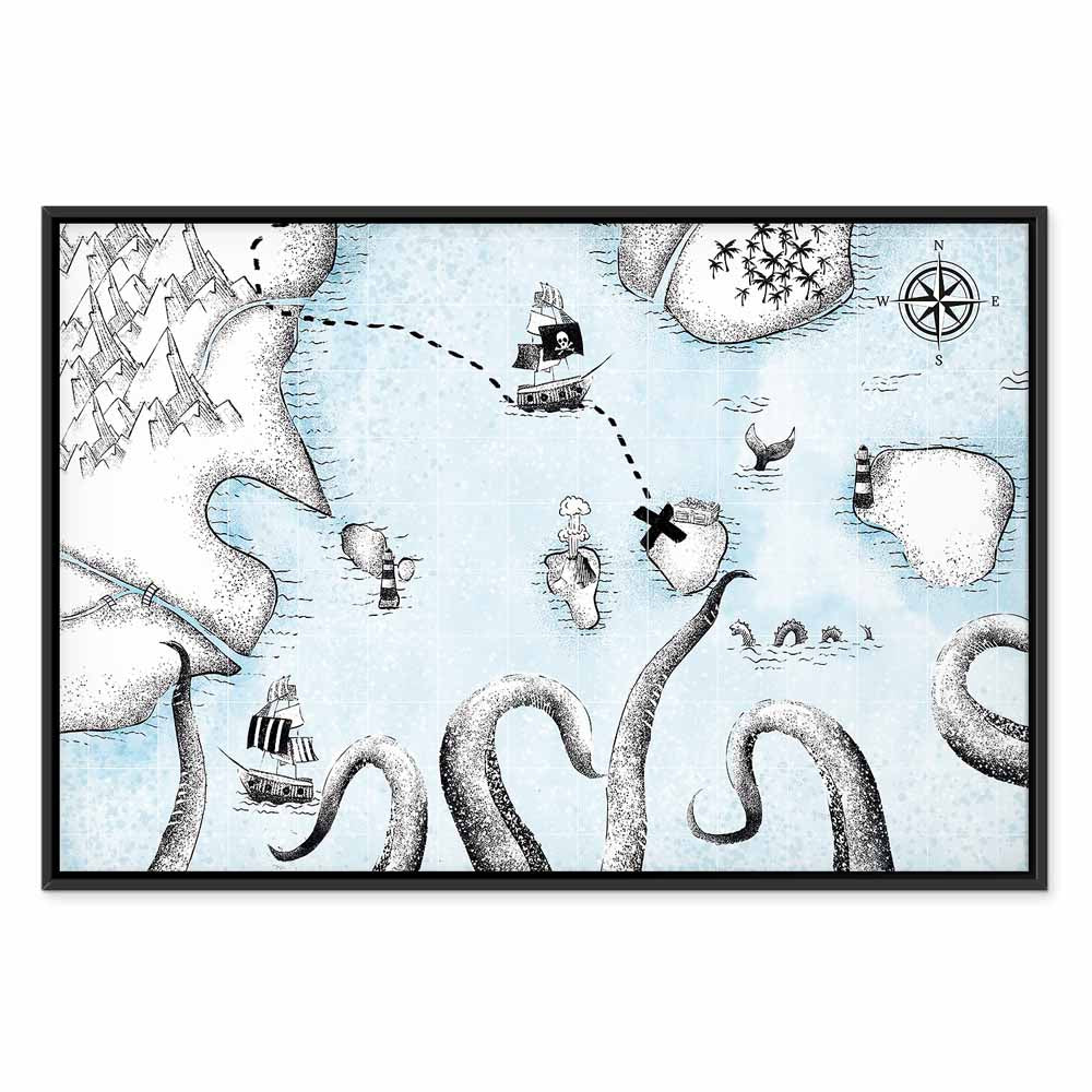 Treasure Map Fantasy Canvas Print