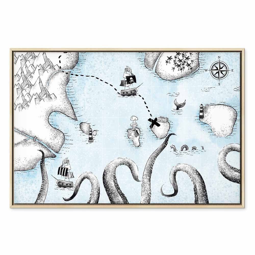Treasure Map Fantasy Canvas Print