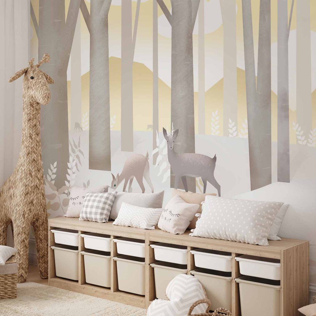 Fairy-Tale Forest Deer Fantasy Wall Mural