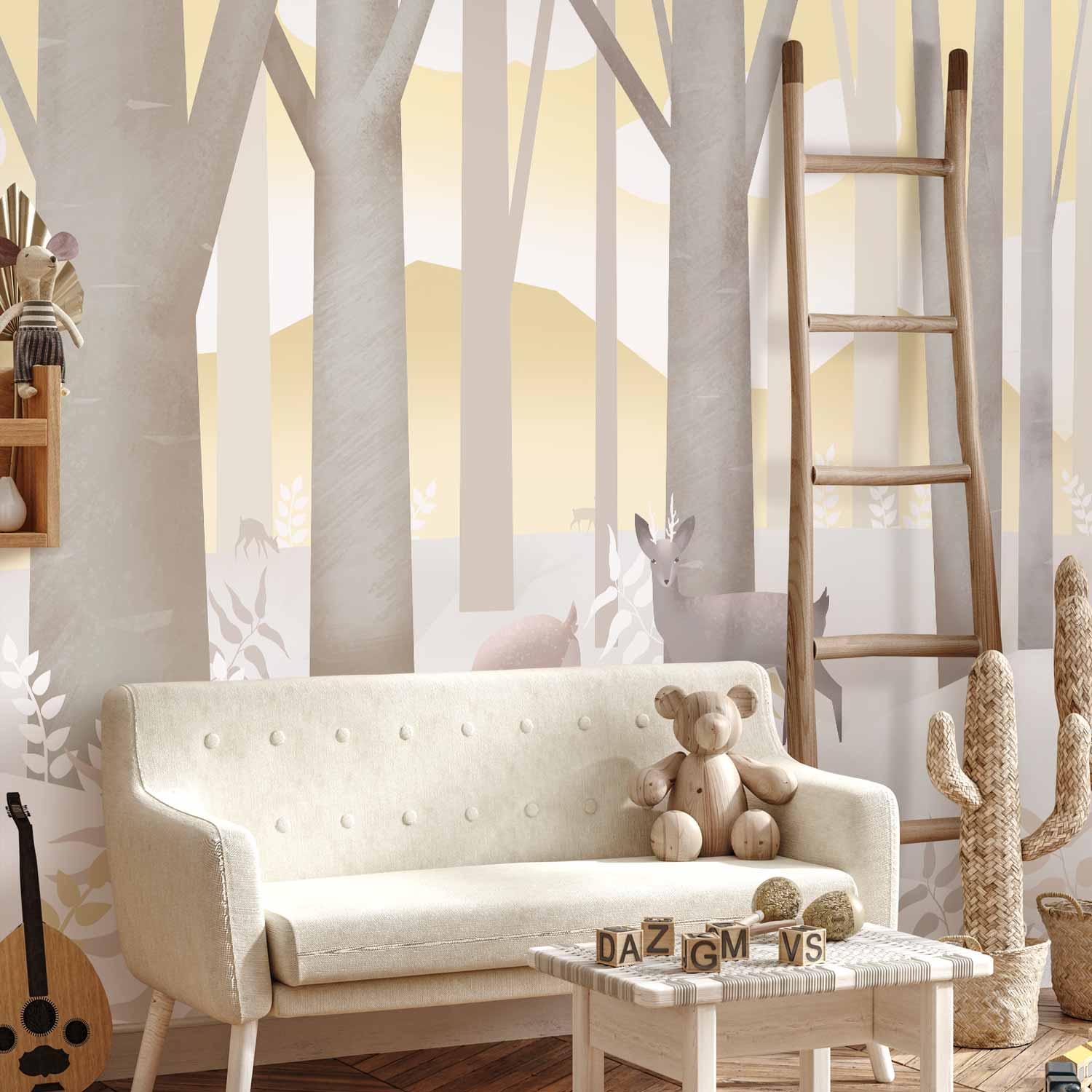 Fairy-Tale Forest Deer Fantasy Wall Mural