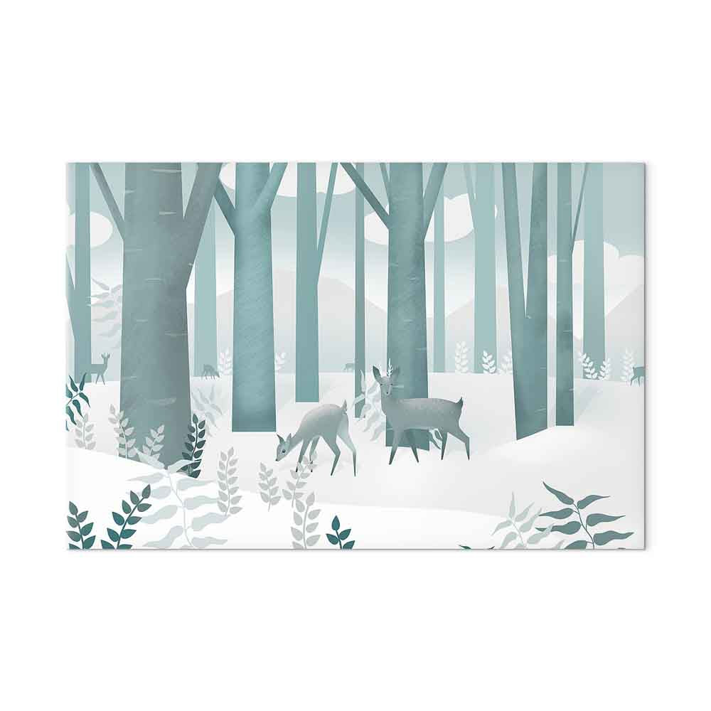 Fairy-Tale Forest Deer Fantasy Canvas Print