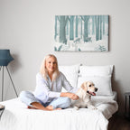 Fairy-Tale Forest Deer Fantasy Canvas Print