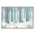 Fairy-Tale Forest Deer Fantasy Canvas Print