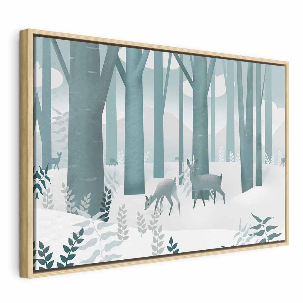Fairy-Tale Forest Deer Fantasy Canvas Print