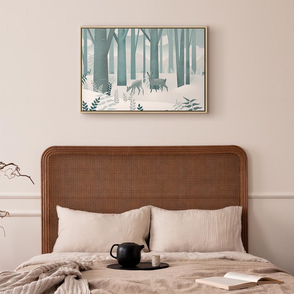 Fairy-Tale Forest Deer Fantasy Canvas Print