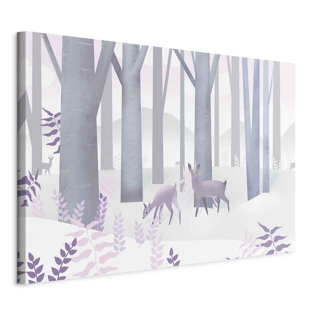 Fairy-Tale Deer Forest Fantasy Canvas Print