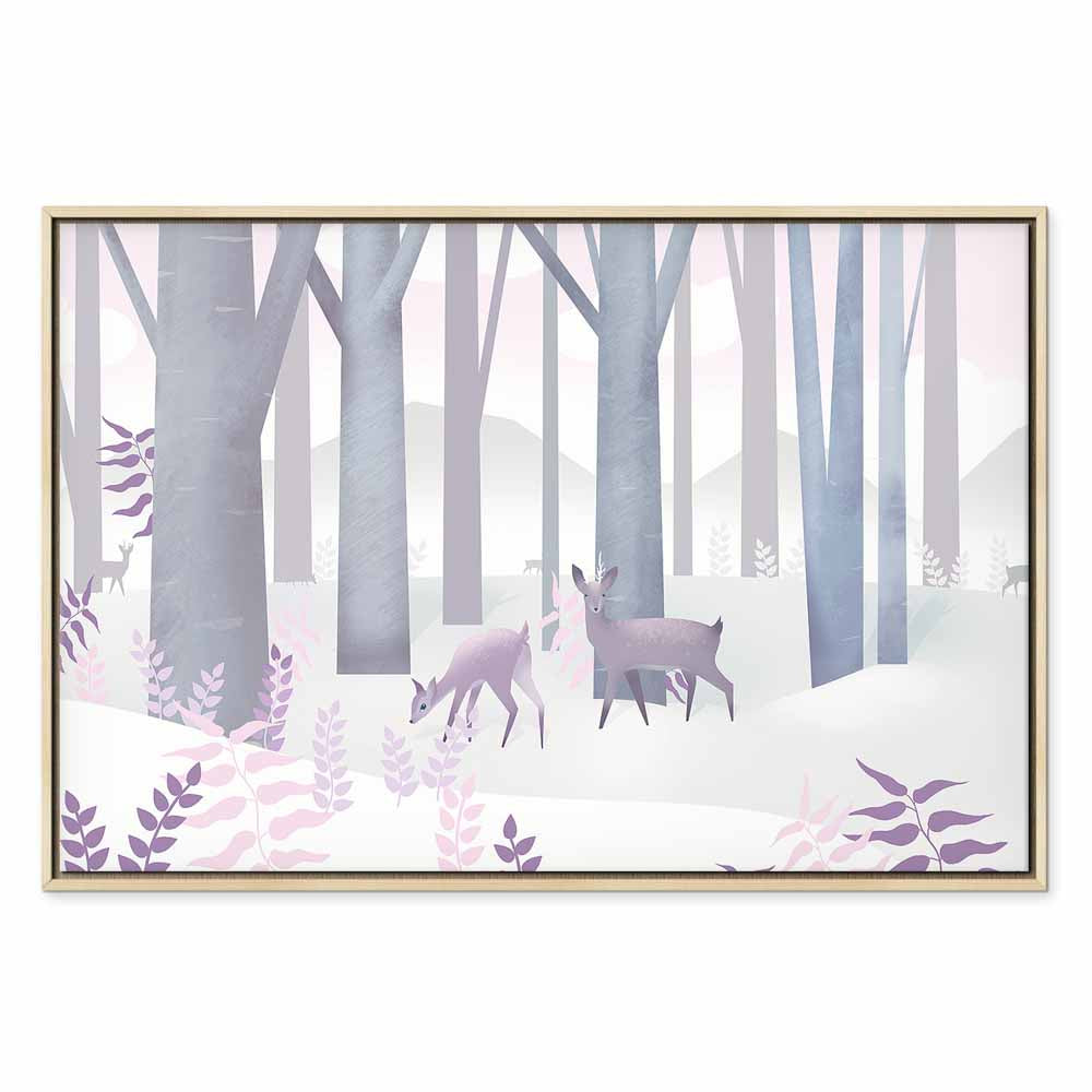 Fairy-Tale Deer Forest Fantasy Canvas Print