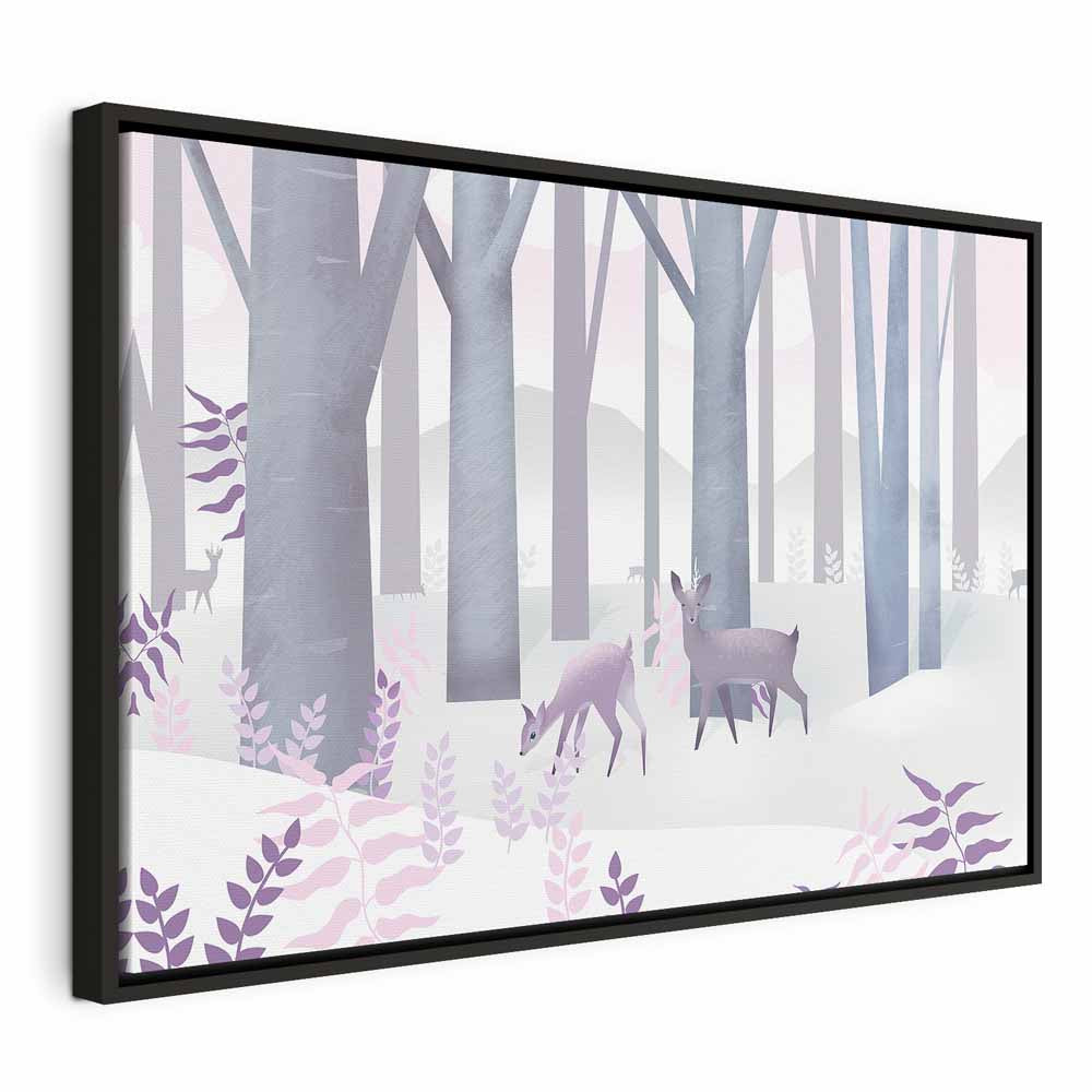 Fairy-Tale Deer Forest Fantasy Canvas Print