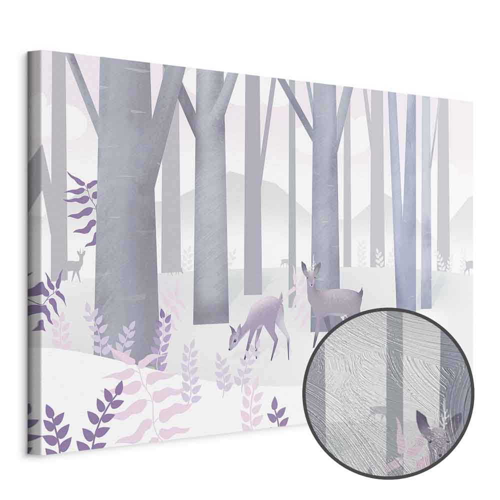 Fairy-Tale Deer Forest Fantasy Canvas Print