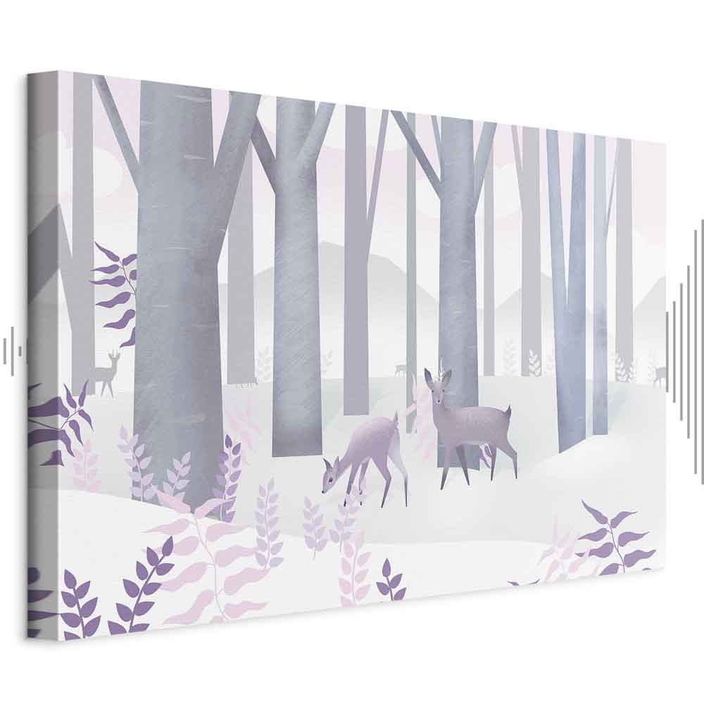 Fairy-Tale Deer Forest Fantasy Canvas Print