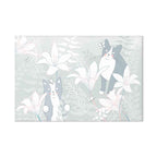 Cat and Girl Fantasy Wide Canvas Print