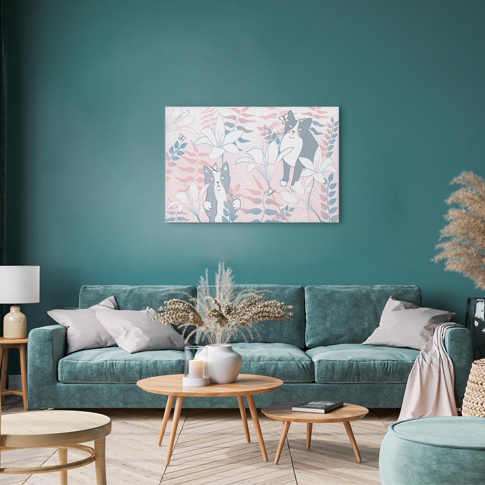 Cat and Girl Fantasy Canvas Print