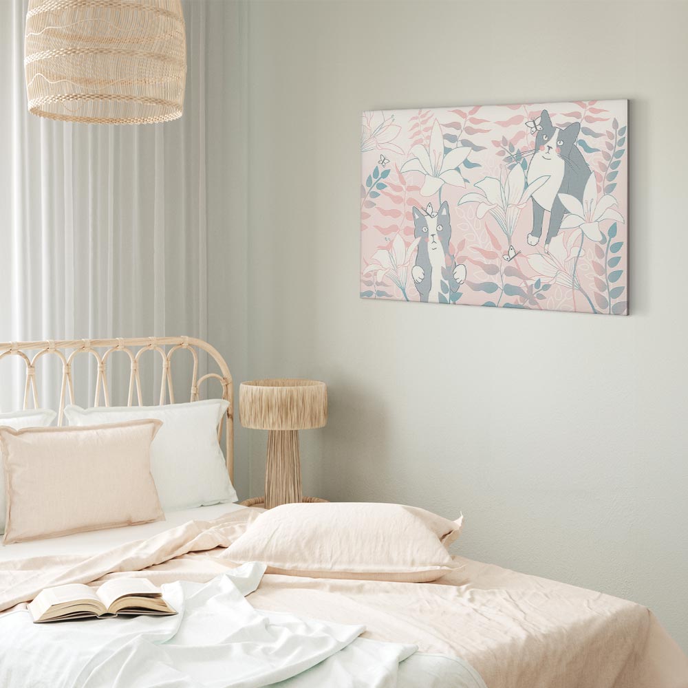 Cat and Girl Fantasy Canvas Print