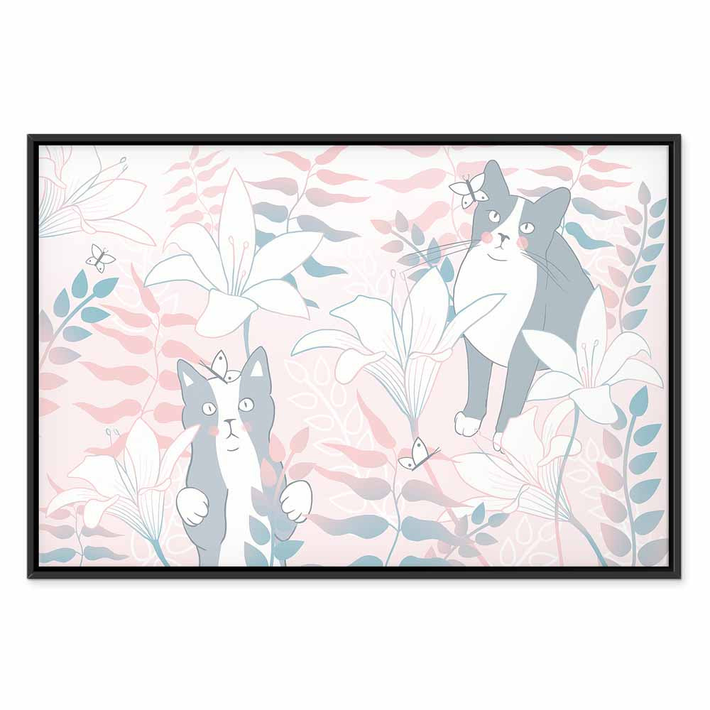 Cat and Girl Fantasy Canvas Print