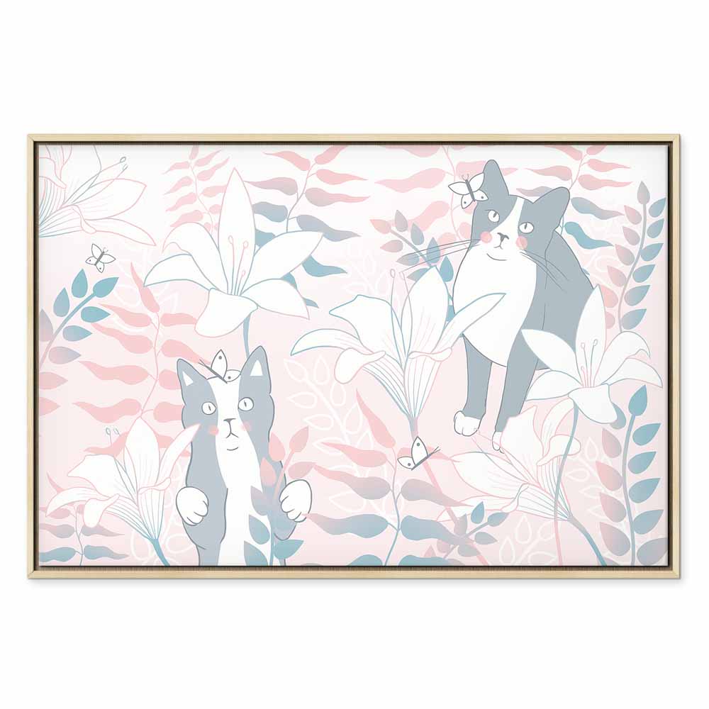 Cat and Girl Fantasy Canvas Print