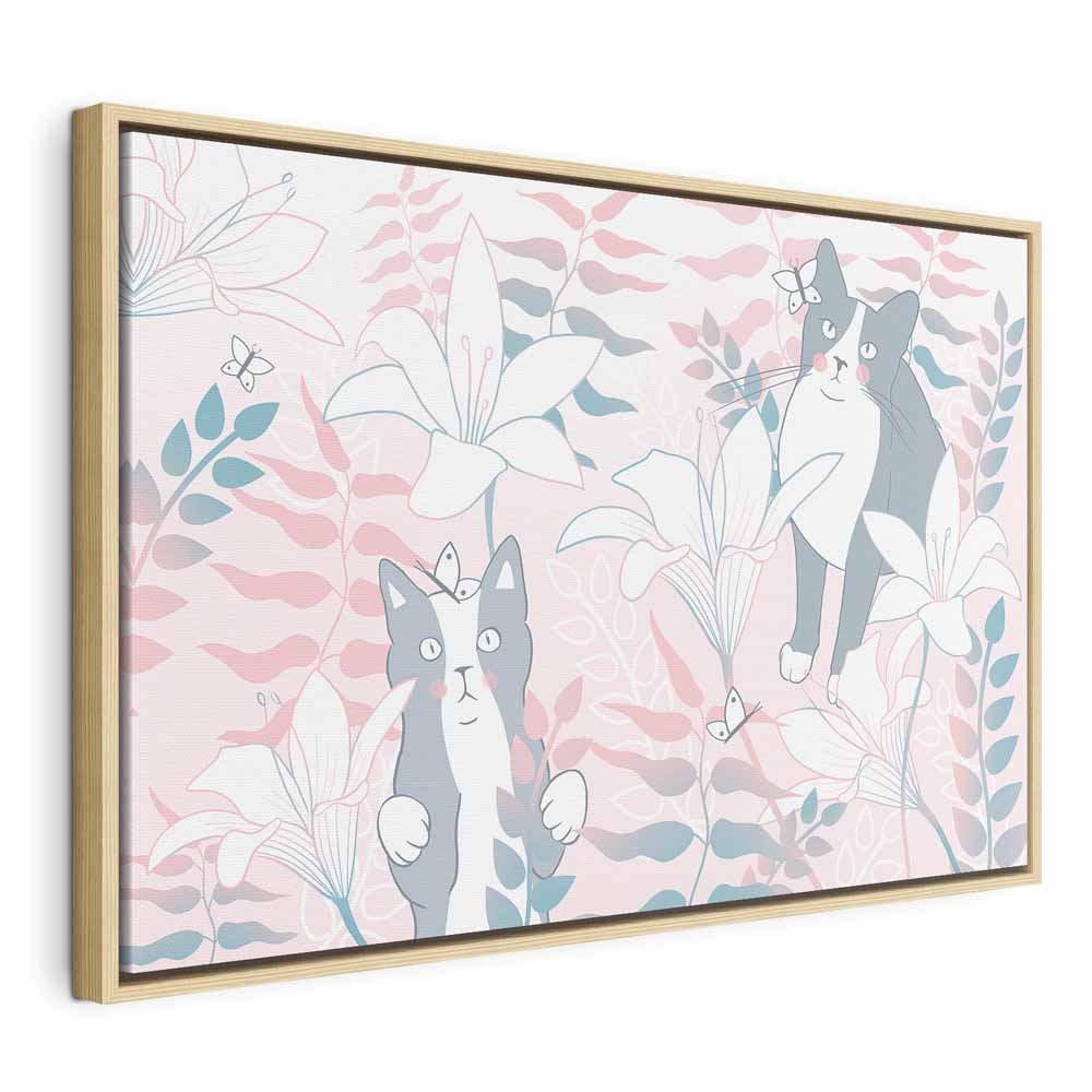 Cat and Girl Fantasy Canvas Print