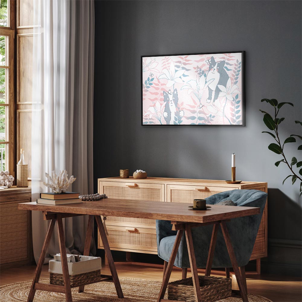 Cat and Girl Fantasy Canvas Print