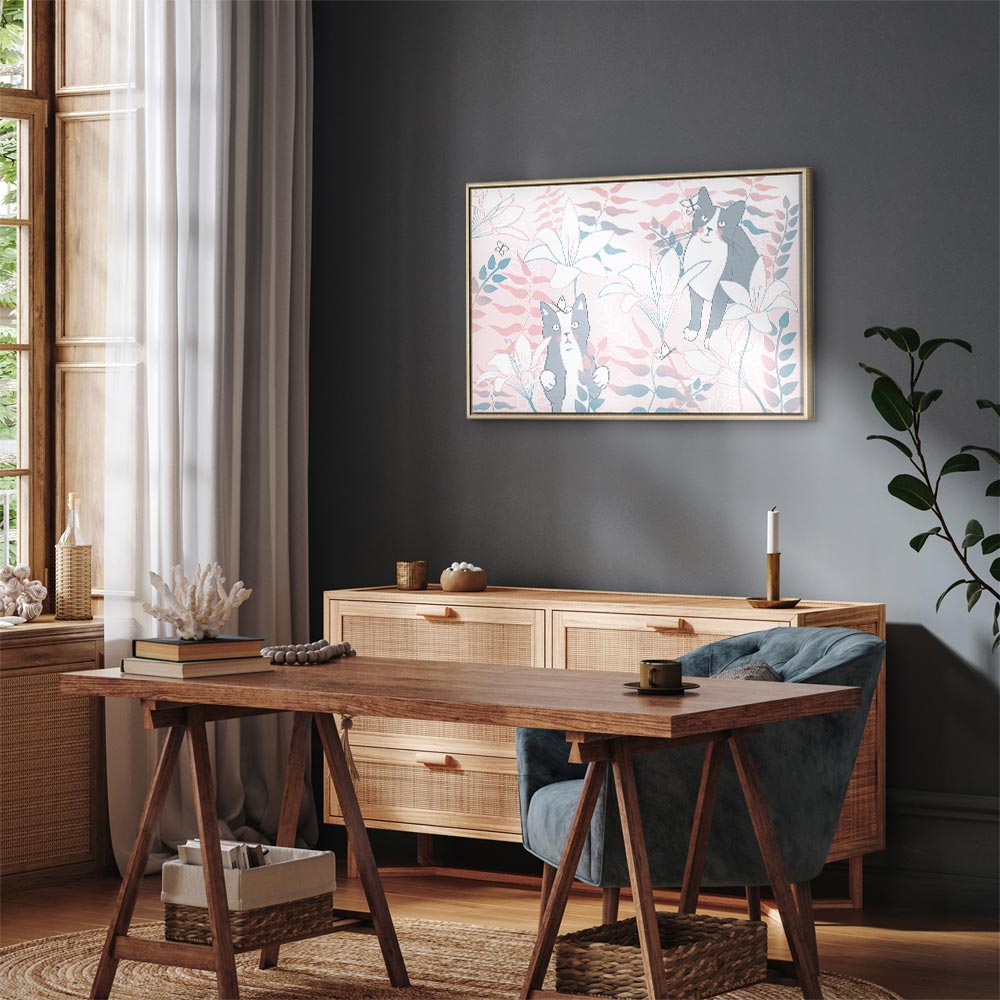 Cat and Girl Fantasy Canvas Print