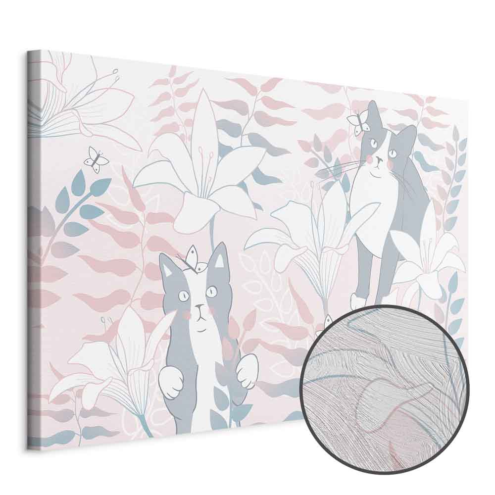 Cat and Girl Fantasy Canvas Print