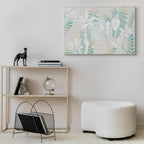 Girl with Cats and Butterflies Floral Canvas Print