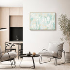 Girl with Cats and Butterflies Floral Canvas Print