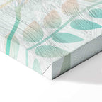 Girl with Cats and Butterflies Floral Canvas Print