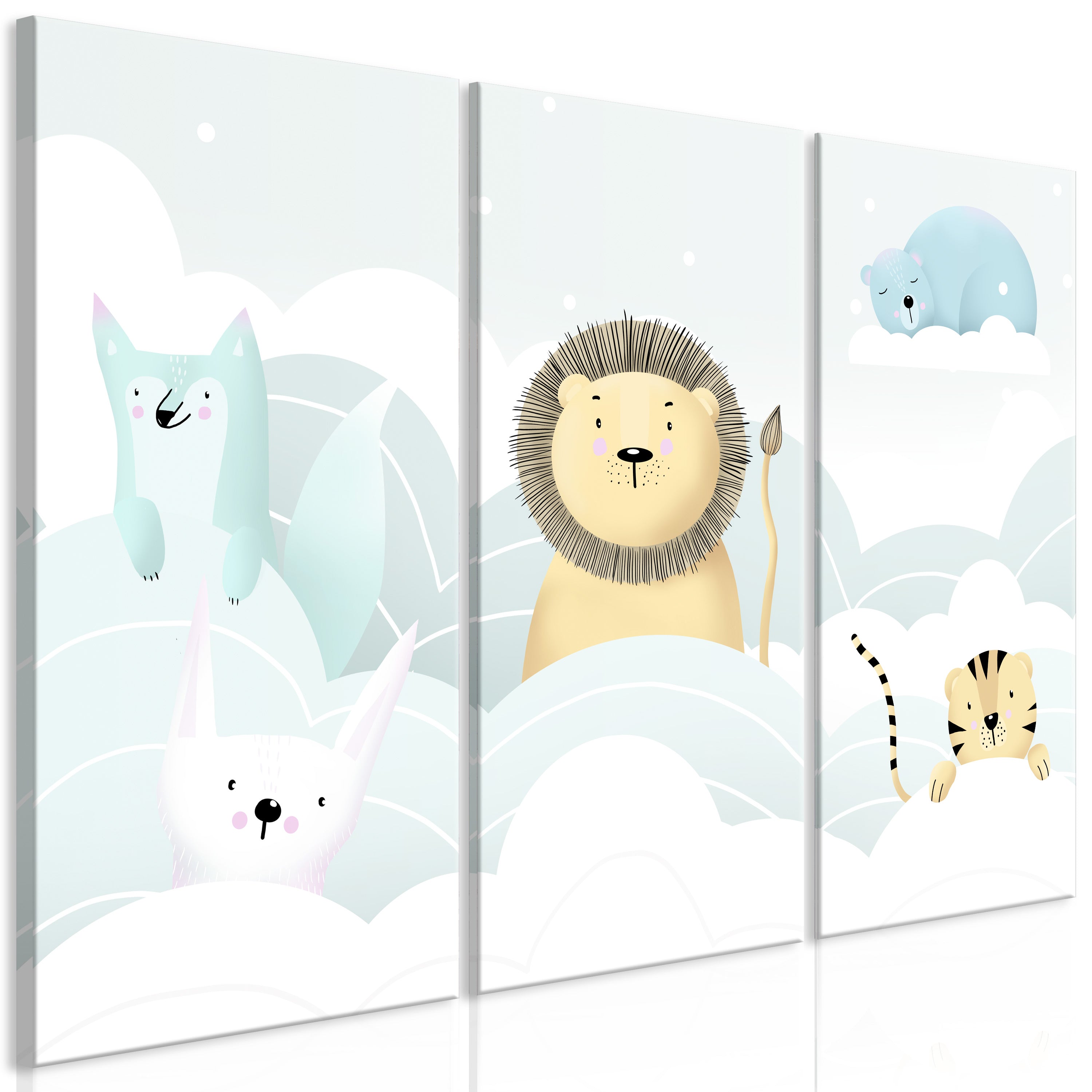 Canvas Print: Fairy-Tale Zoo (3 Parts)