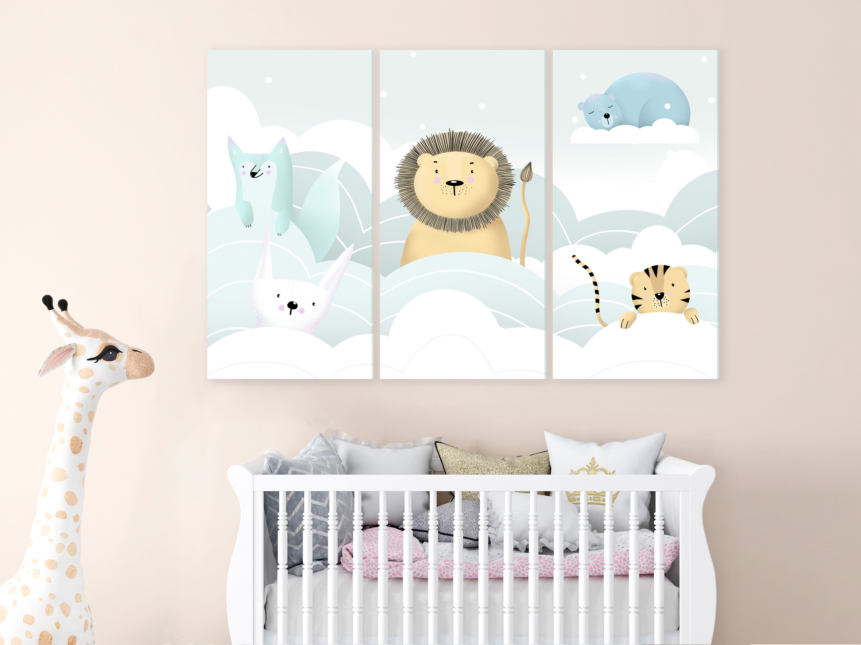 Canvas Print: Fairy-Tale Zoo (3 Parts)