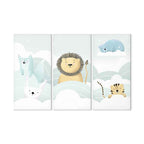 Fairy-Tale Zoo Animals Fantasy Canvas Print (3 Parts)