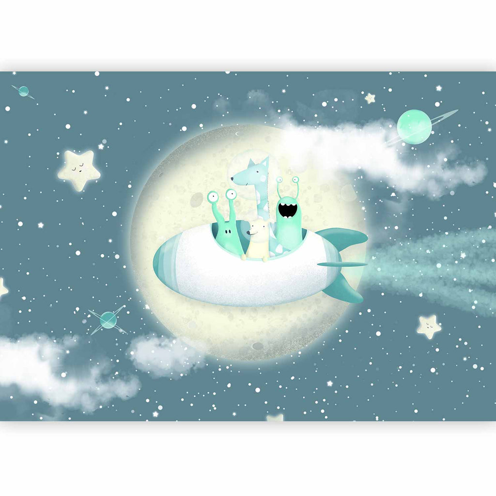 Wall Mural Space Adventure - Multicoloured