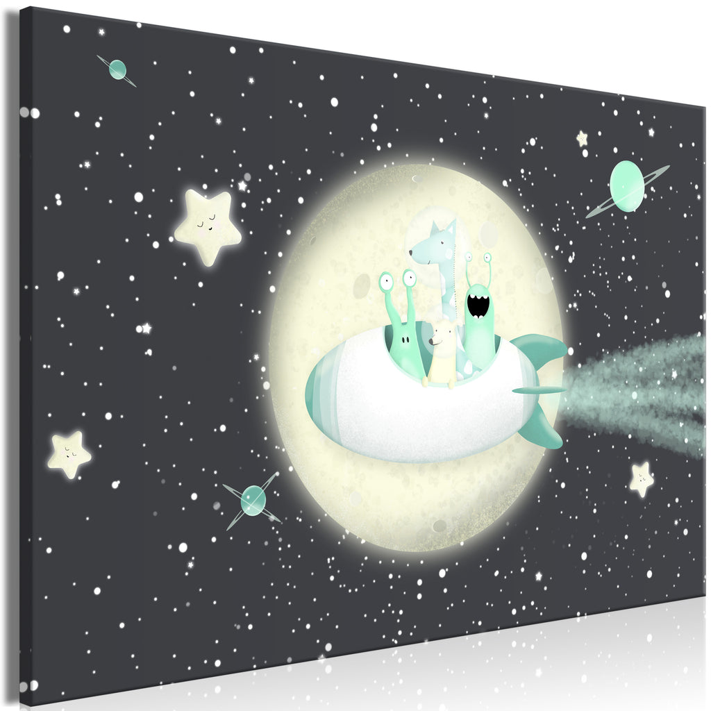 Canvas Print Rocket Crew Wide for Children