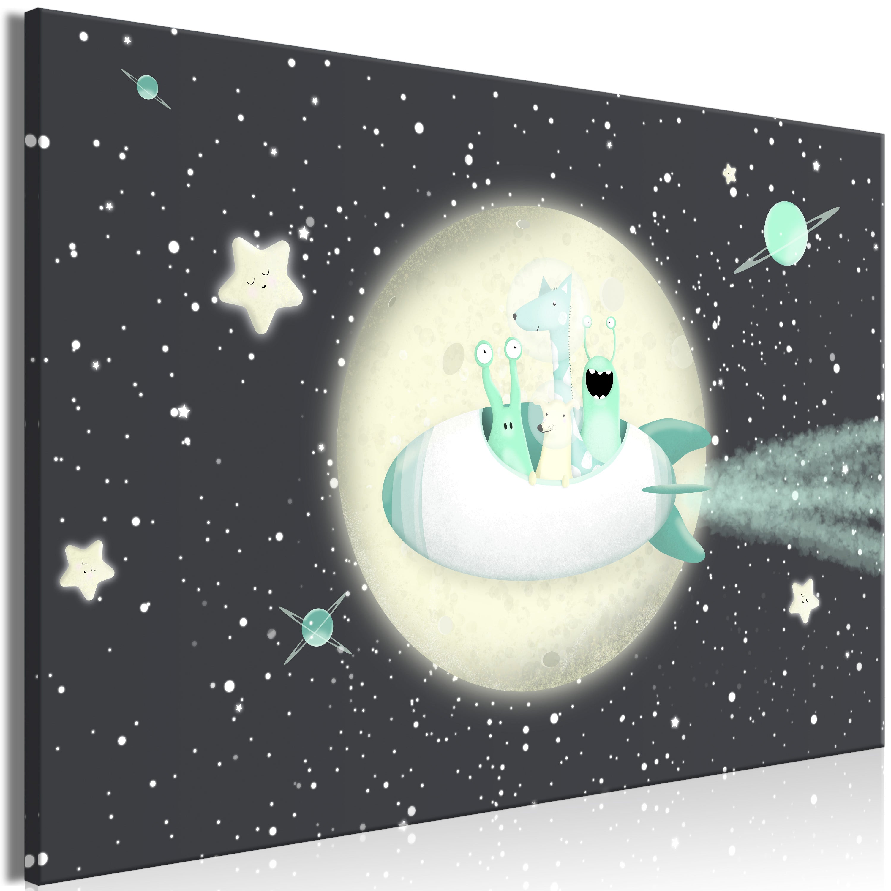 Canvas Print Rocket Crew Wide for Children