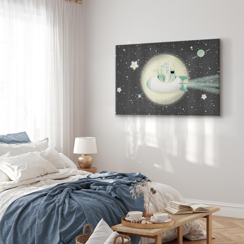 Rocket Crew Space Canvas Print