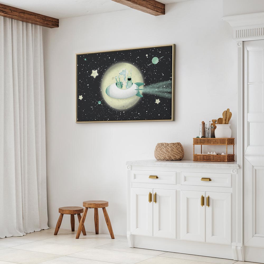 Rocket Crew Space Canvas Print