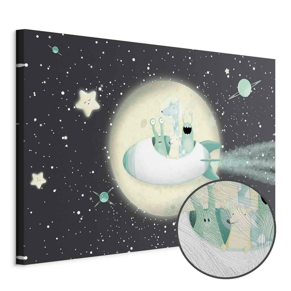 Rocket Crew Space Canvas Print