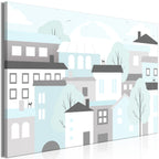 Canvas Print Colorful Town Wide 1 Part